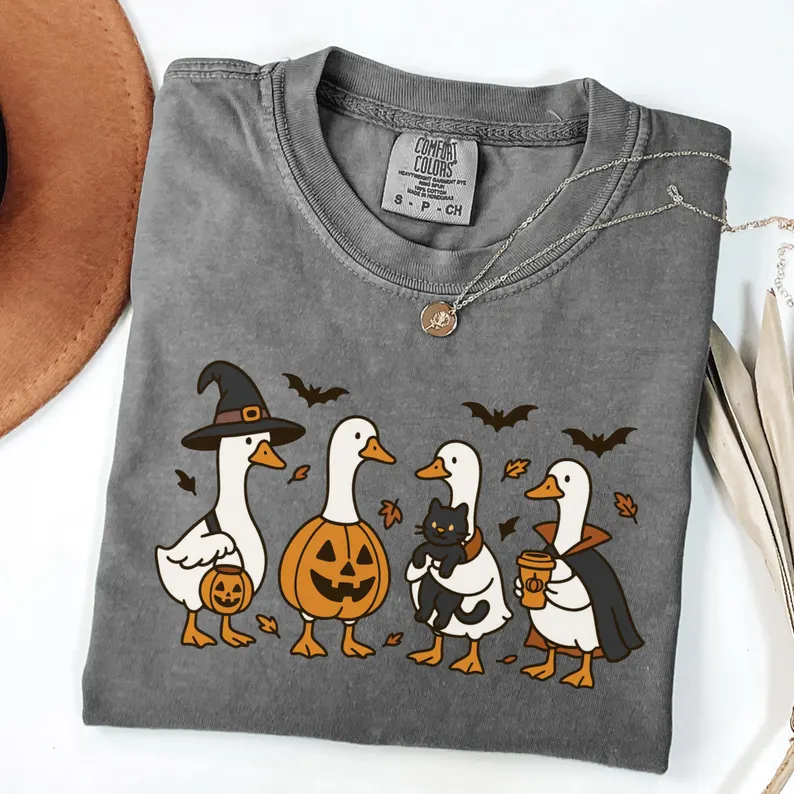 Comfort Colors Halloween Graphic Tee- Silly Goose Shirt