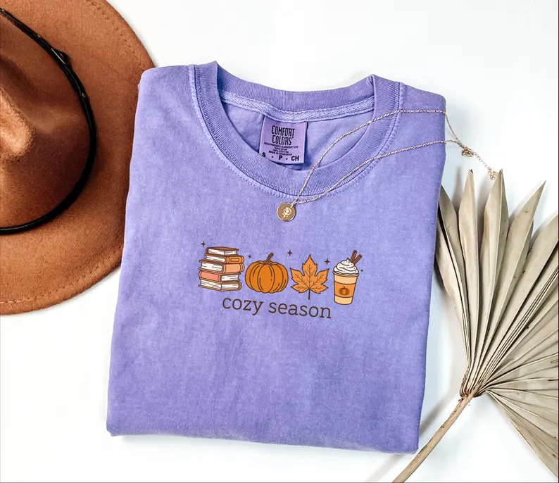Cozy Season Shirt – Cute Pumpkin & Fall Coffee Tee