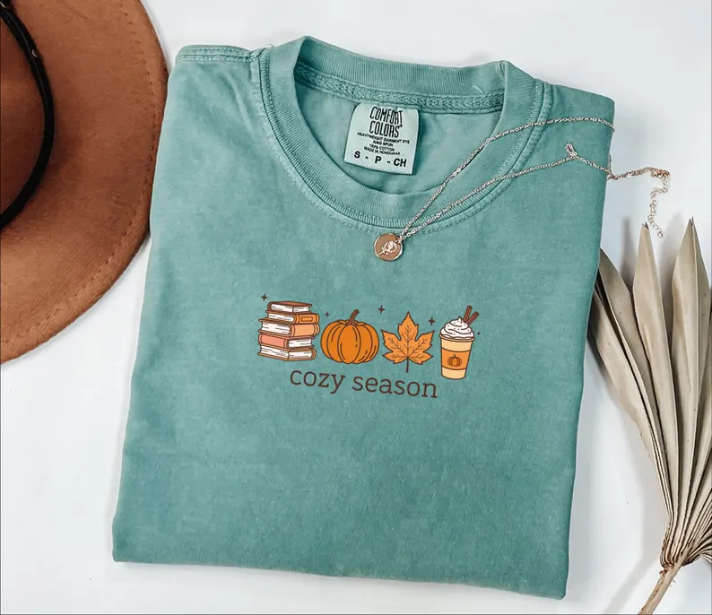 Cozy Season Shirt – Cute Pumpkin & Fall Coffee Tee