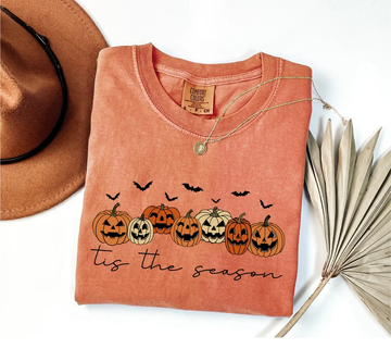 Women’s Halloween Shirt – Cute Pumpkin Fall Graphic Tee