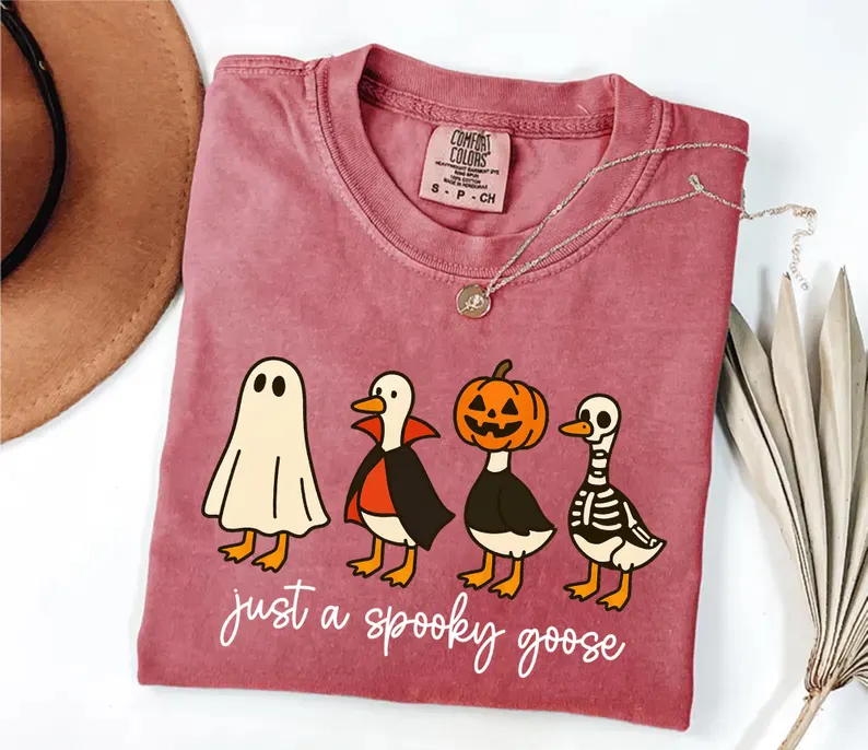Comfort Colors® Just a Spooky Goose Shirt – Funny Halloween Tee