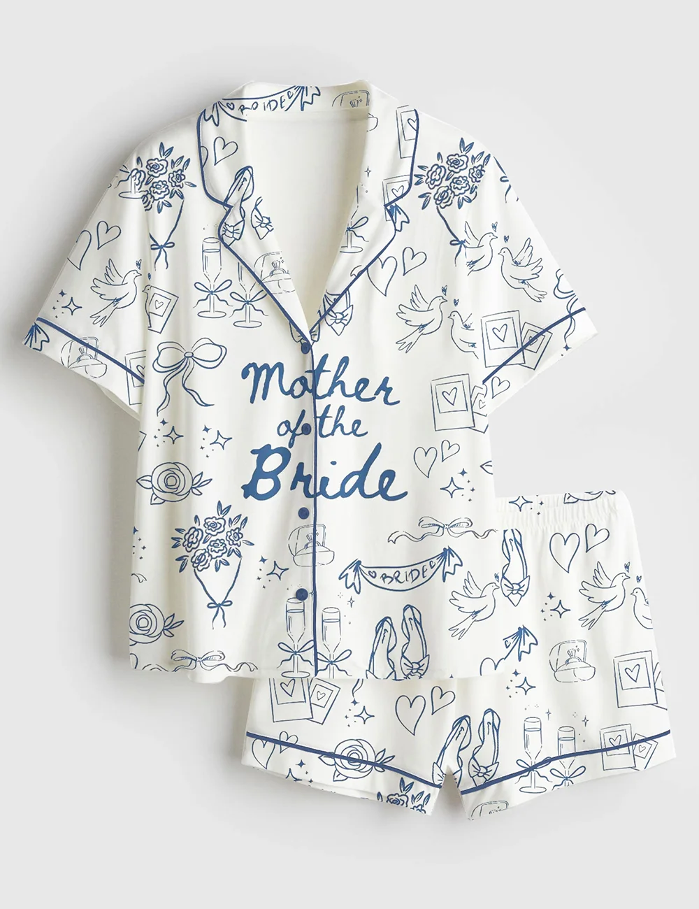 Mother of the Bride PJS – Going to the Chapel Satin Pajama Set