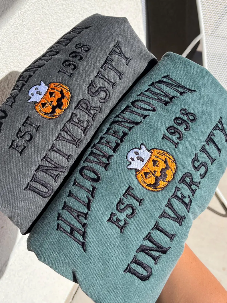 Halloweentown Comfort Colors Sweatshirt – Fall Vibes, Ghosts & Pumpkins