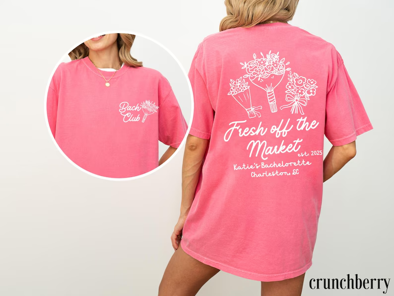 Fresh Off The Market Bachelorette Shirts Floral Bachelorette Party Shirts - Bridal Party Tee