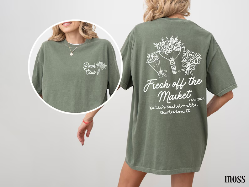 Fresh Off The Market Bachelorette Shirts Floral Bachelorette Party Shirts - Bridal Party Tee