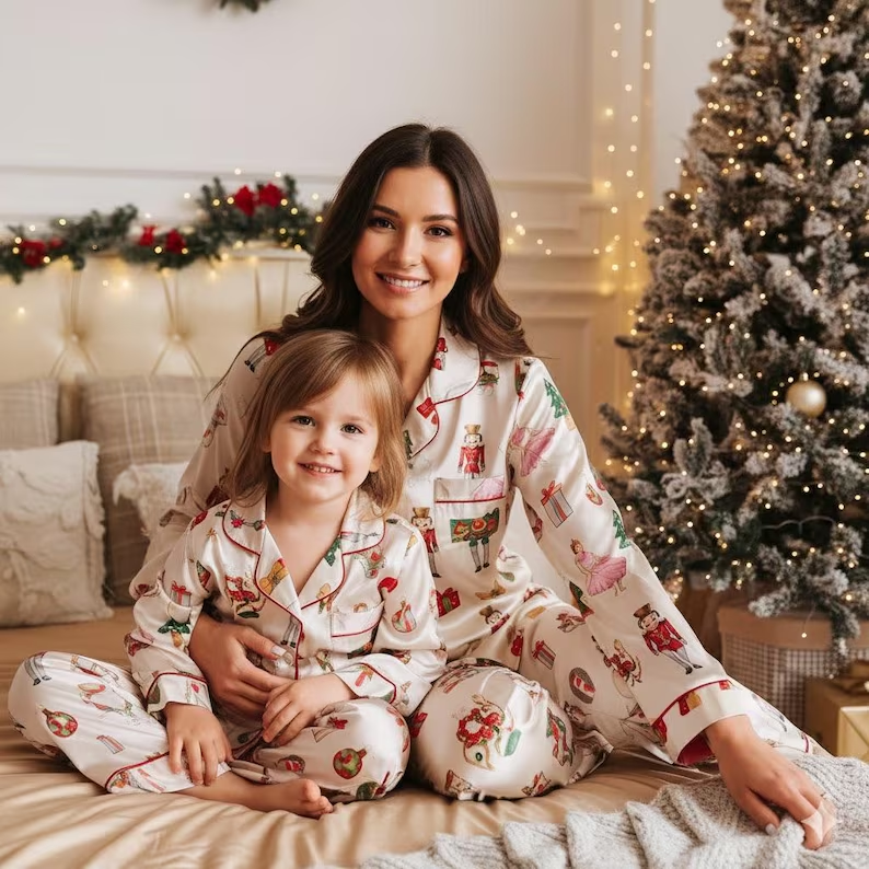 Nutcracker Ballet Family Xmas Holiday Matching Pajamas Set