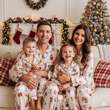 Nutcracker Ballet Family Xmas Holiday Matching Pajamas Set
