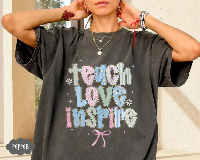 Teach Love Inspire Shirt – Comfort Colors® Teacher Tee