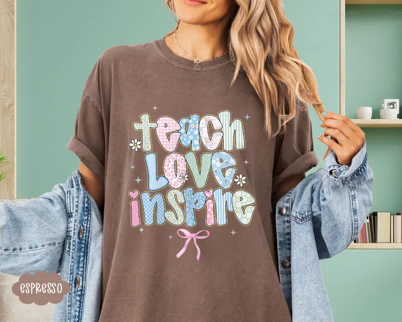 Teach Love Inspire Shirt – Comfort Colors® Teacher Tee
