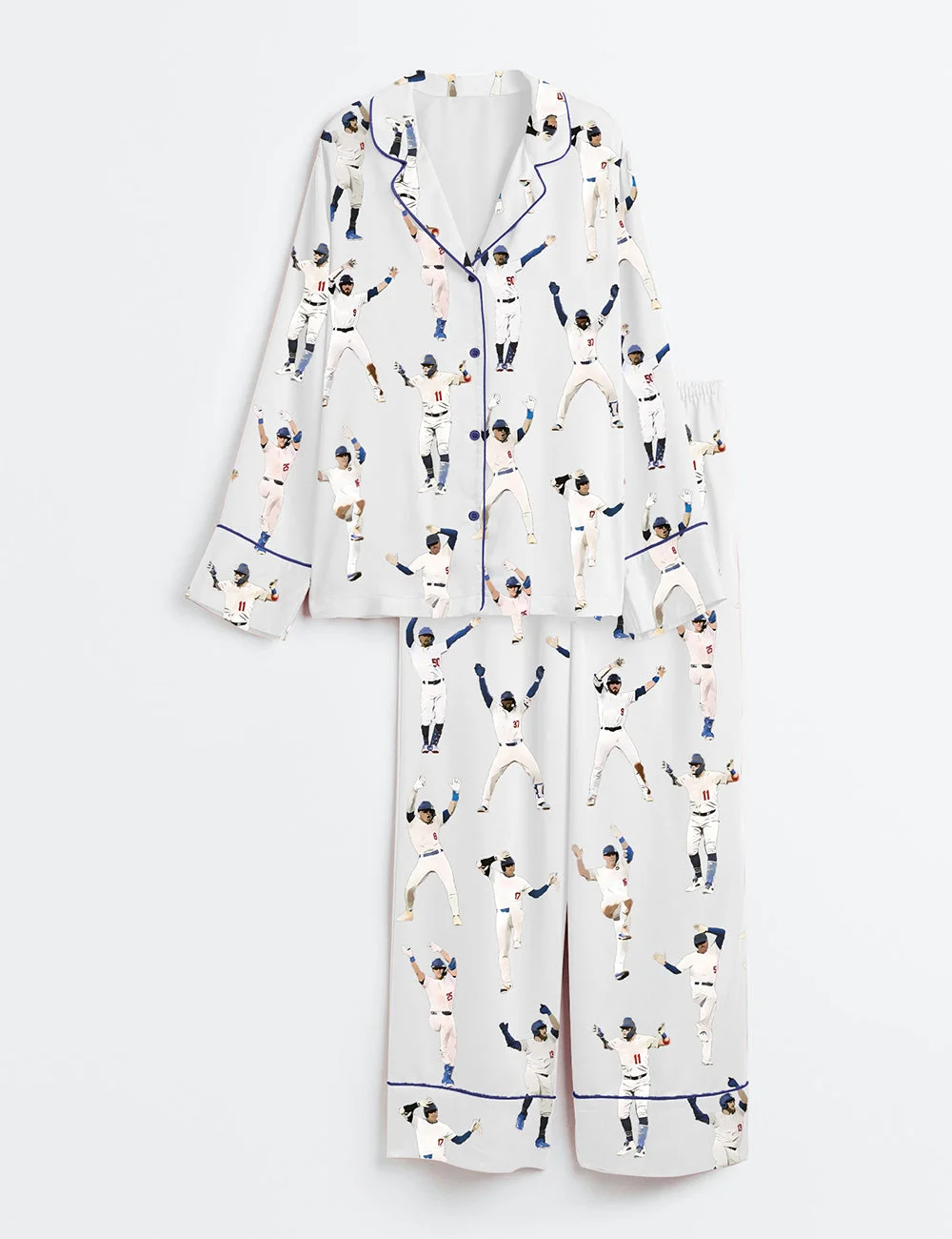 Women’s Baseball League Satin Pajama Set