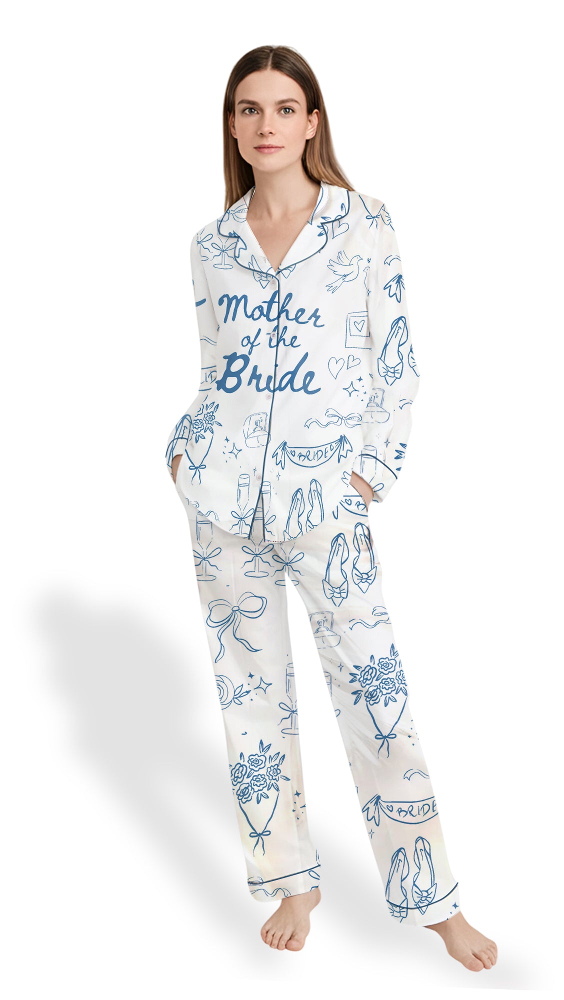 Mother of the Bride PJS – Going to the Chapel Satin Pajama Set