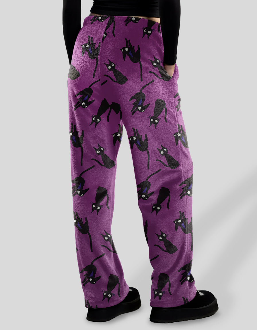 Cute Black Cat Pajama Pants