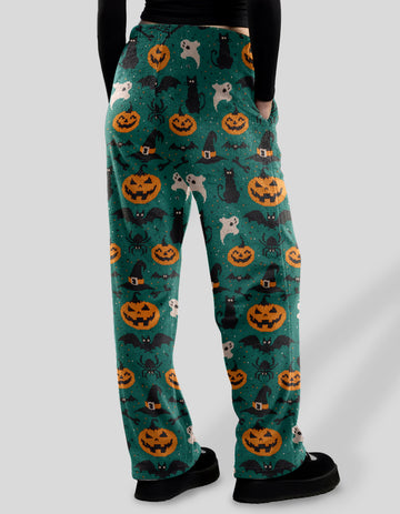 Spooky Halloween Wide Leg Lounge Pants