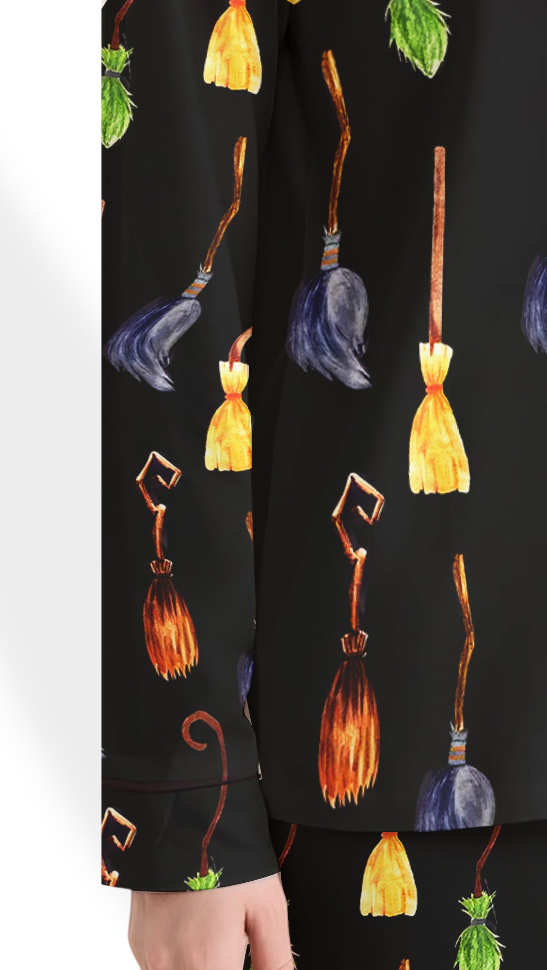 Witch Halloween Satin Pajama Set – Spooky Party Sleepwear