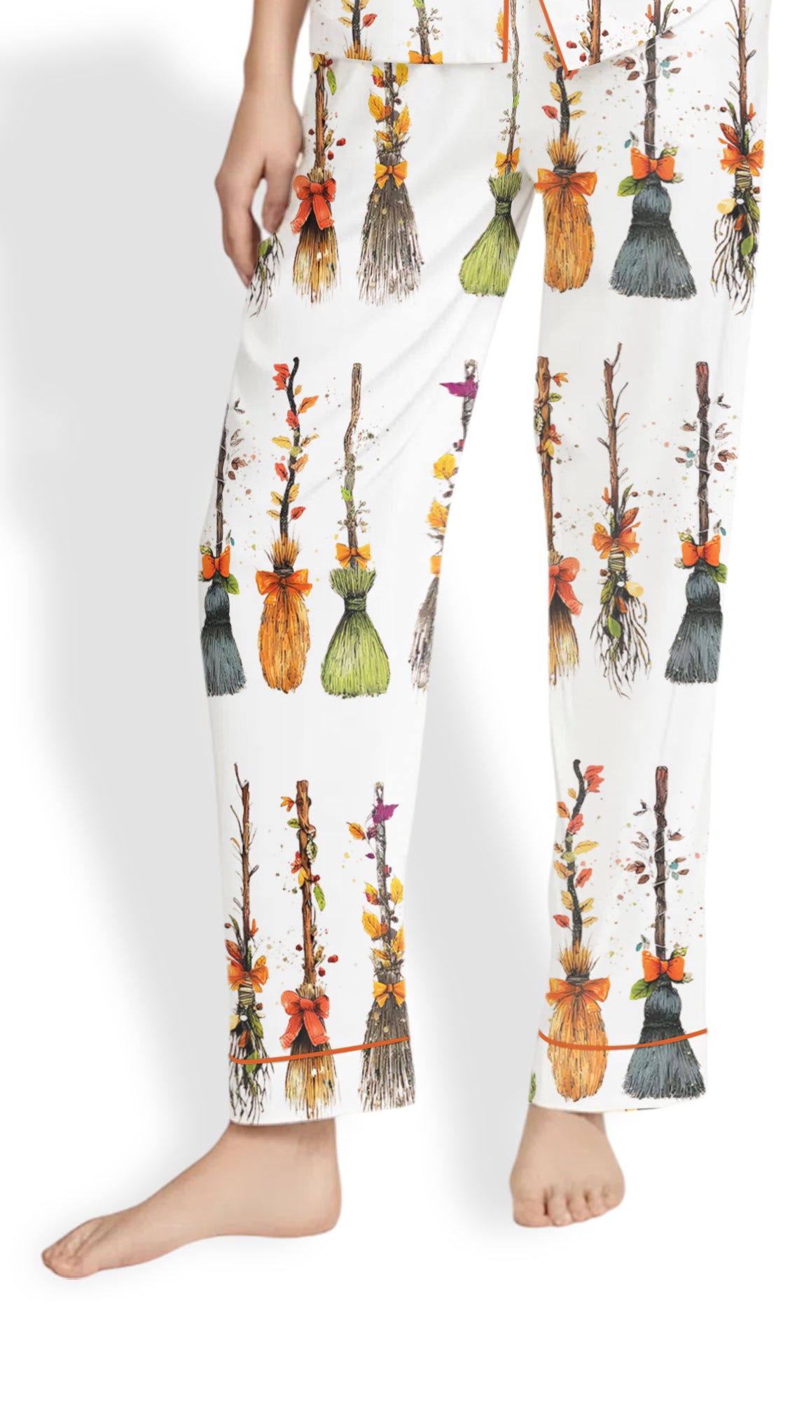 Retro Halloween Witches Sleepwear- Women’s Satin Pajama Set