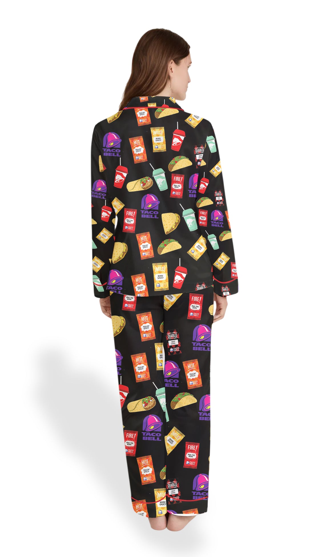 Taco Satin Pajama Set - Holiday PJs