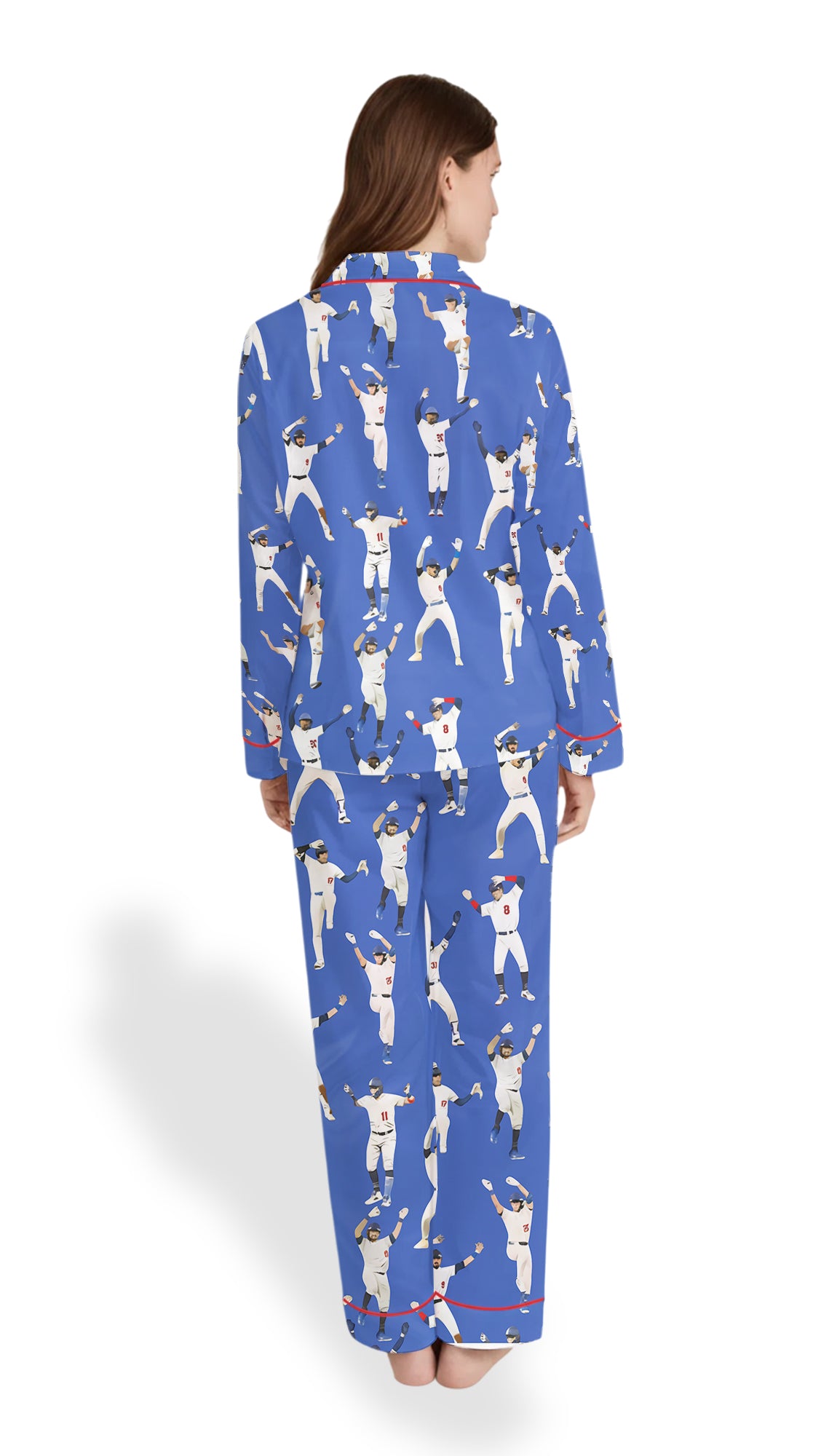 Women’s Baseball League Satin Pajama Set