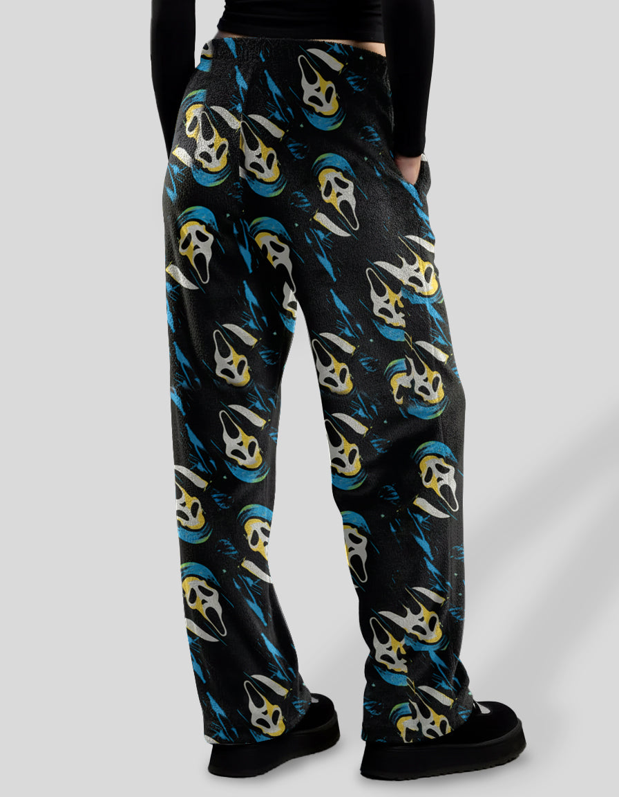 Ghost Face Portrait Allover Print Pajama Pants