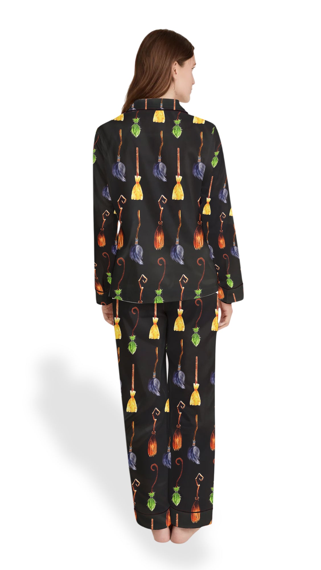 Witch Halloween Satin Pajama Set – Spooky Party Sleepwear