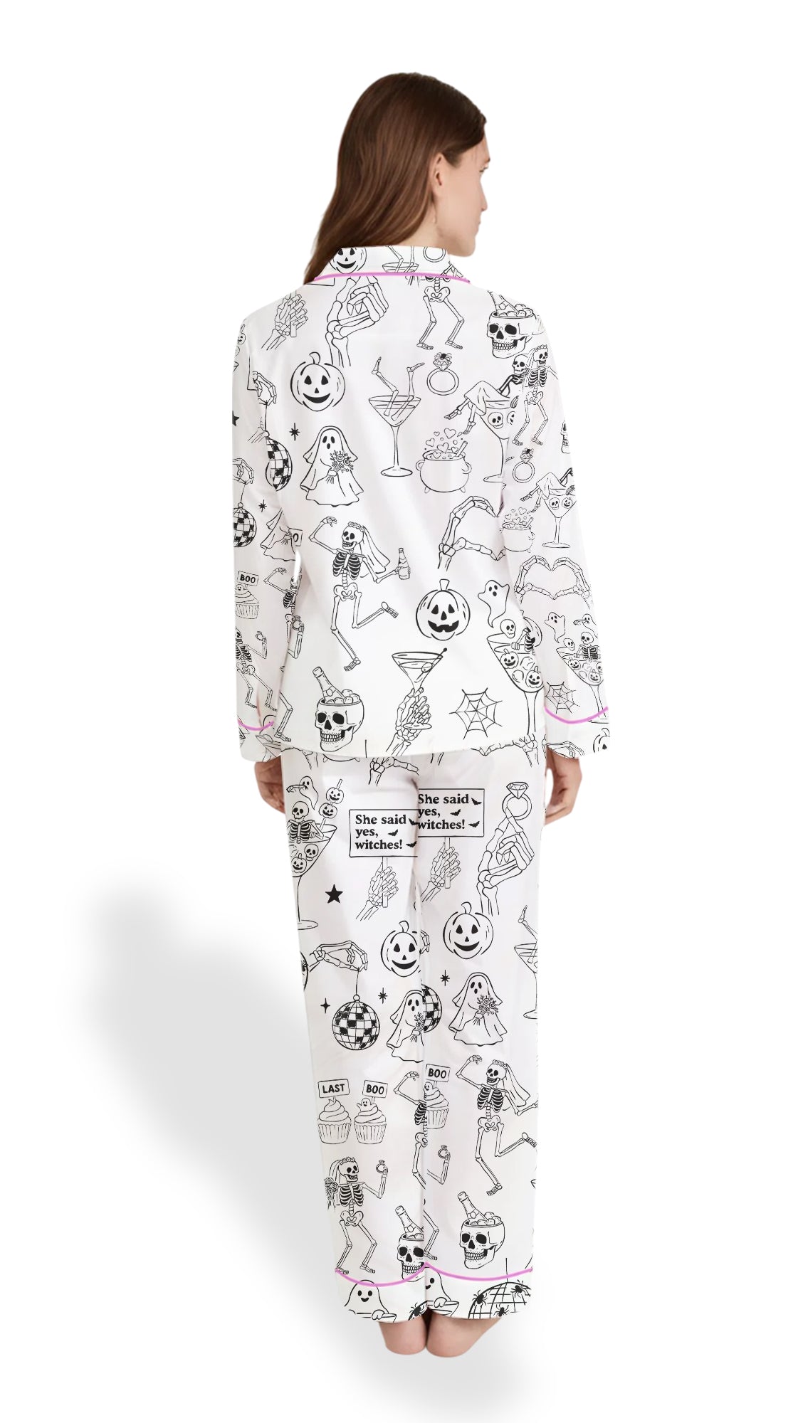 Till Death Do Us Part Satin Pajama Set – Halloween Bachelorette PJs