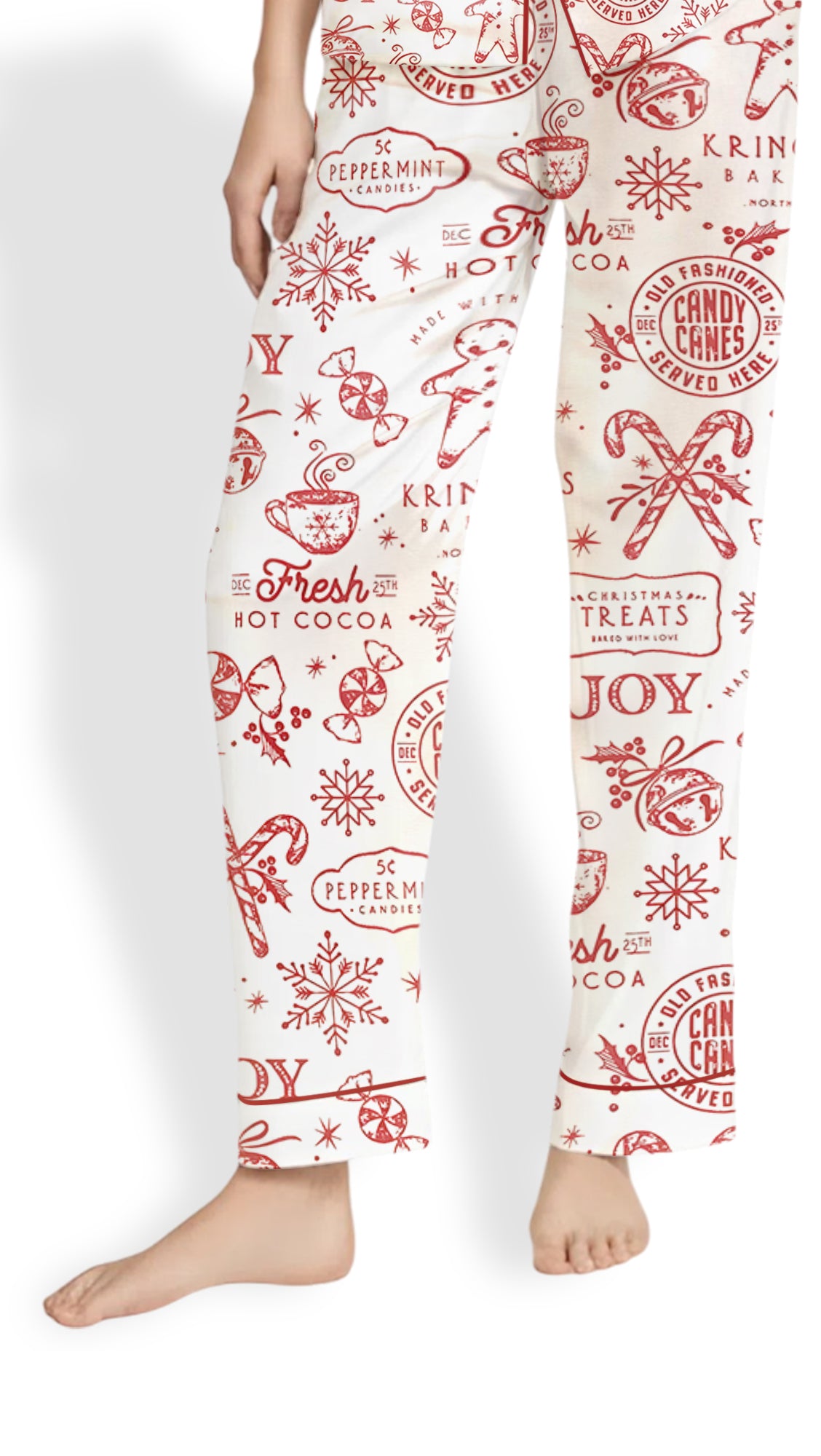 Women’s Merry Christmas Cookies Satin Pajama Set