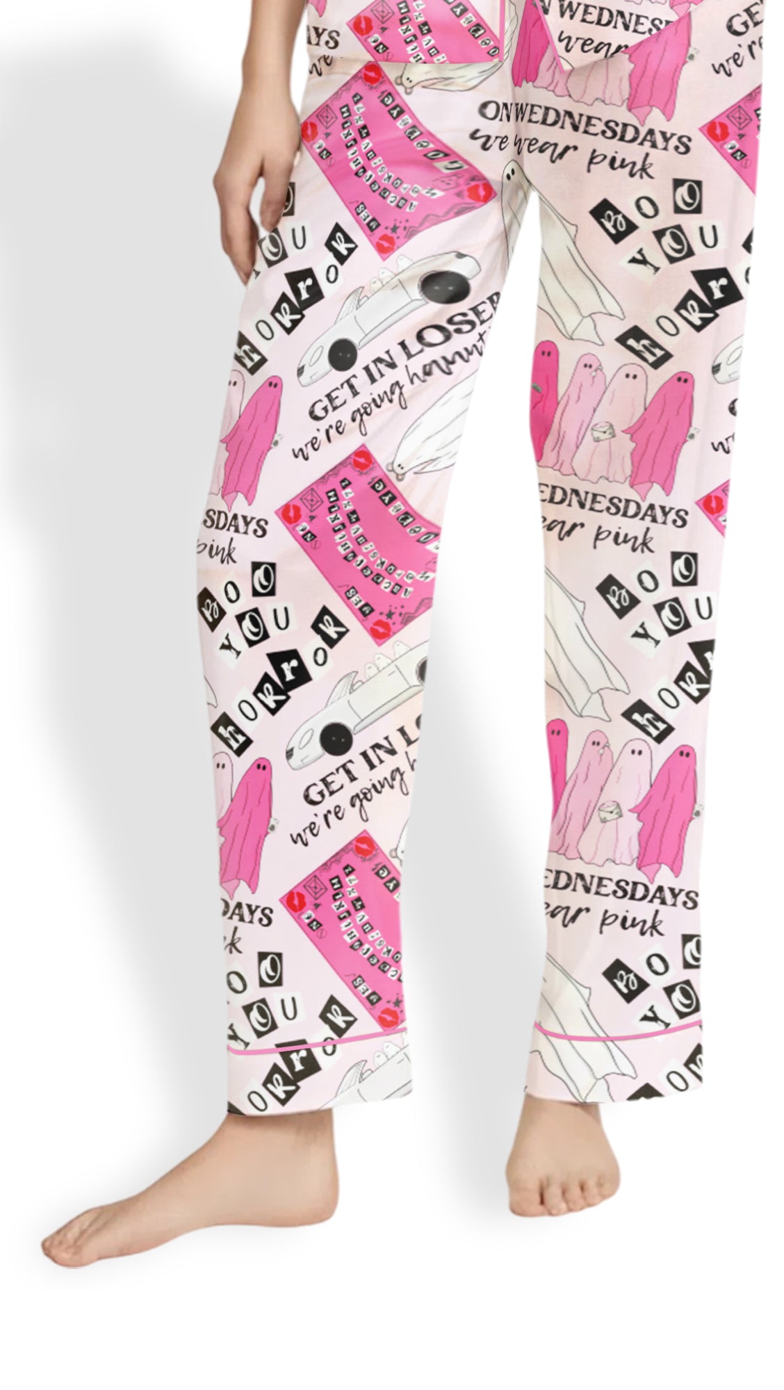 Mean Ghouls Pajama Set – Women’s Halloween Satin PJs