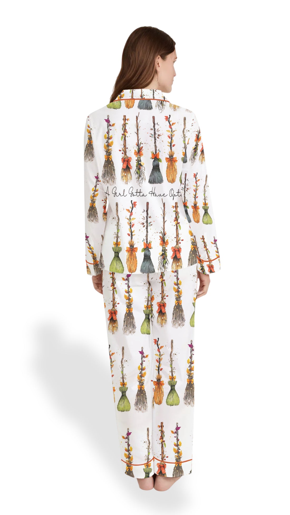 Retro Halloween Witches Sleepwear- Women’s Satin Pajama Set