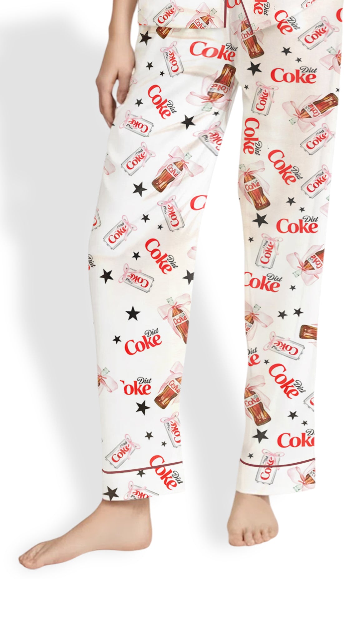 Coquette Diet Drink Satin Pajama Set for Women