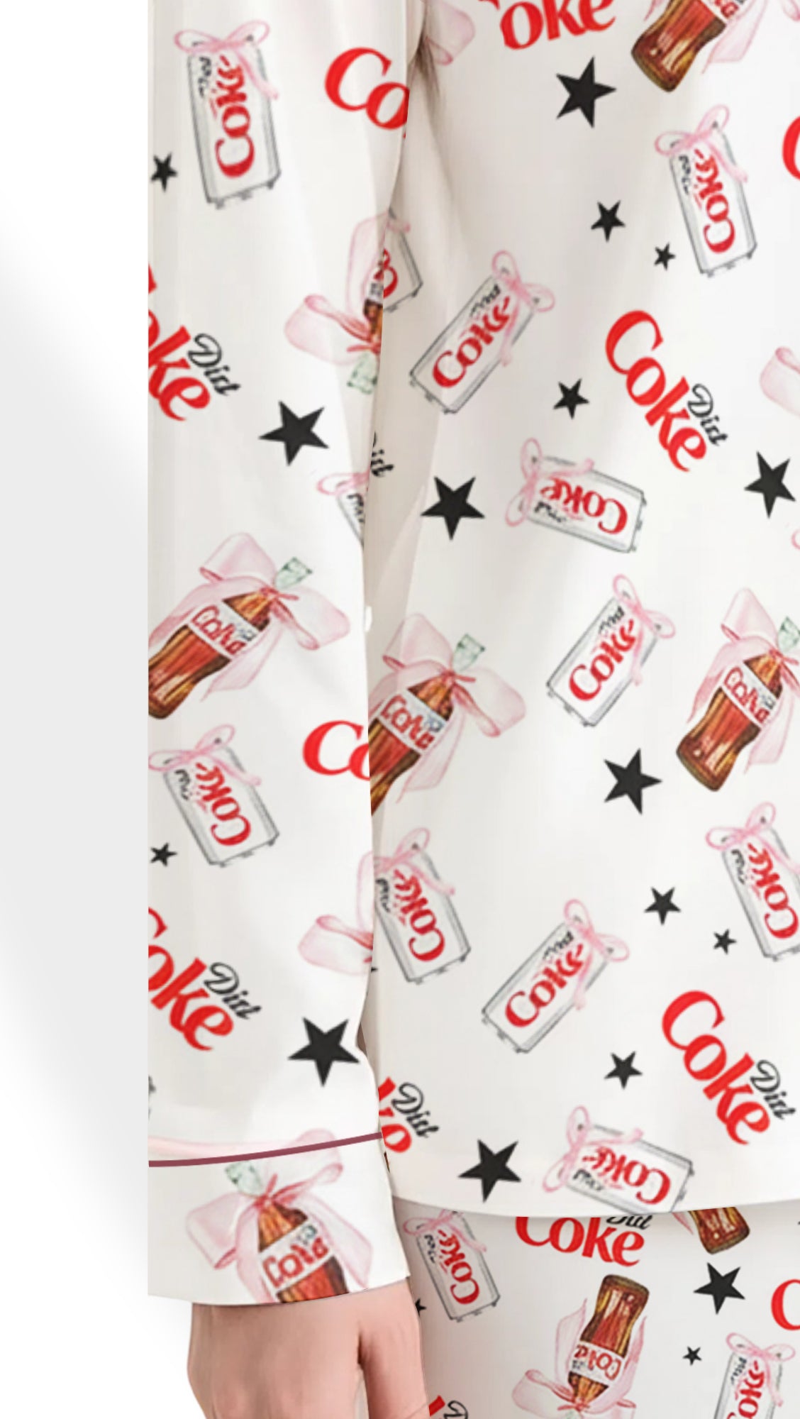 Coquette Diet Drink Satin Pajama Set for Women