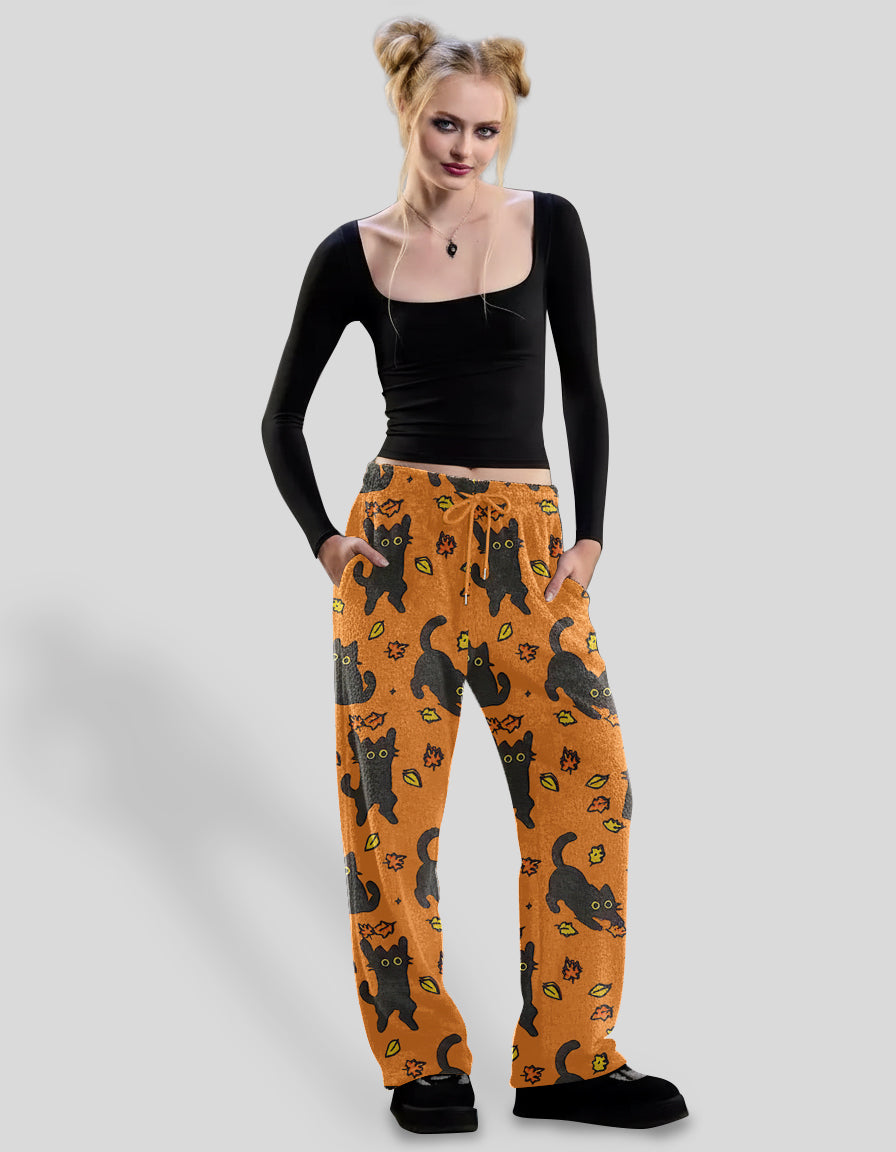 Fall Cat Pajama Pants