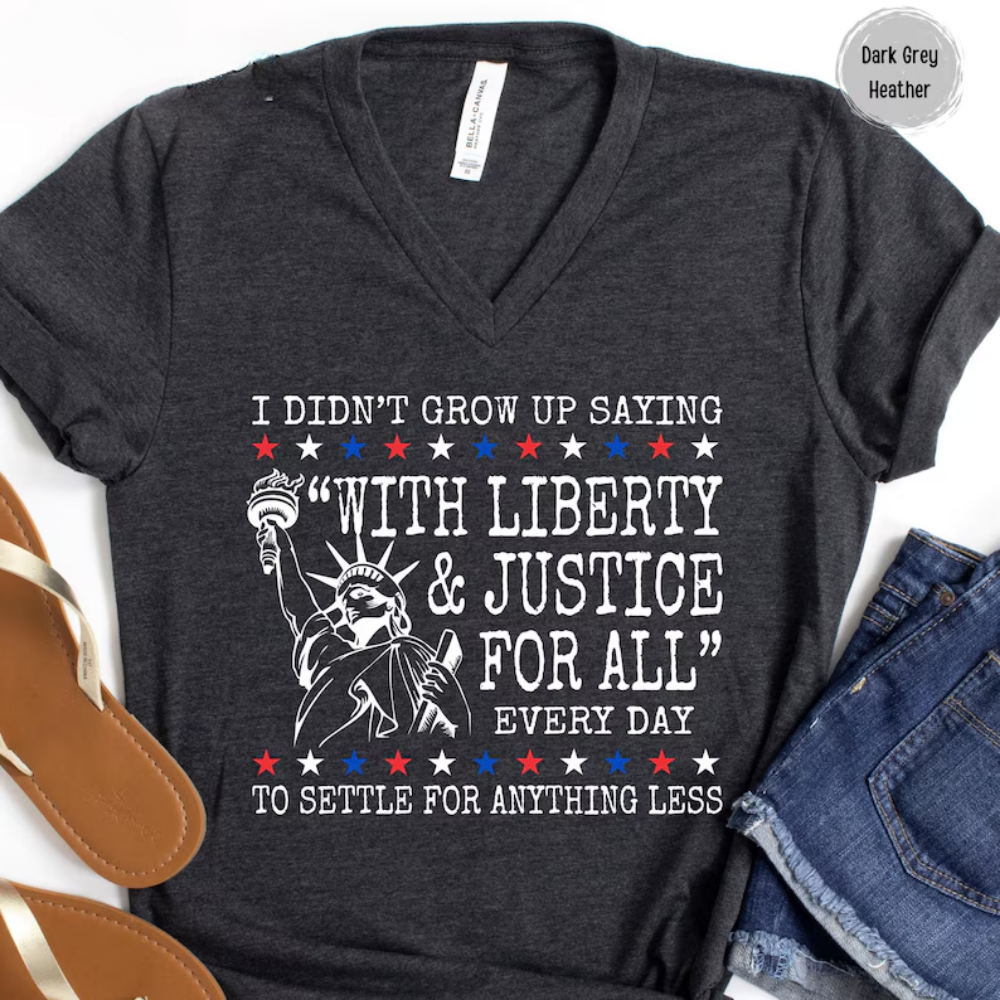 Liberty & Justice for All Tee – Human Rights 4th of July Shirt
