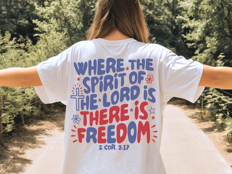 Retro Where You Are There is Freedom T-Shirt – Christian 4th of July Shirt