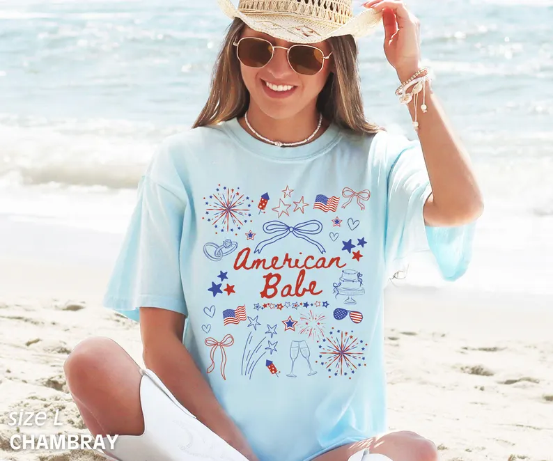 Patriotic Bride 4th of July Shirt – Coquette Bachelorette Tee