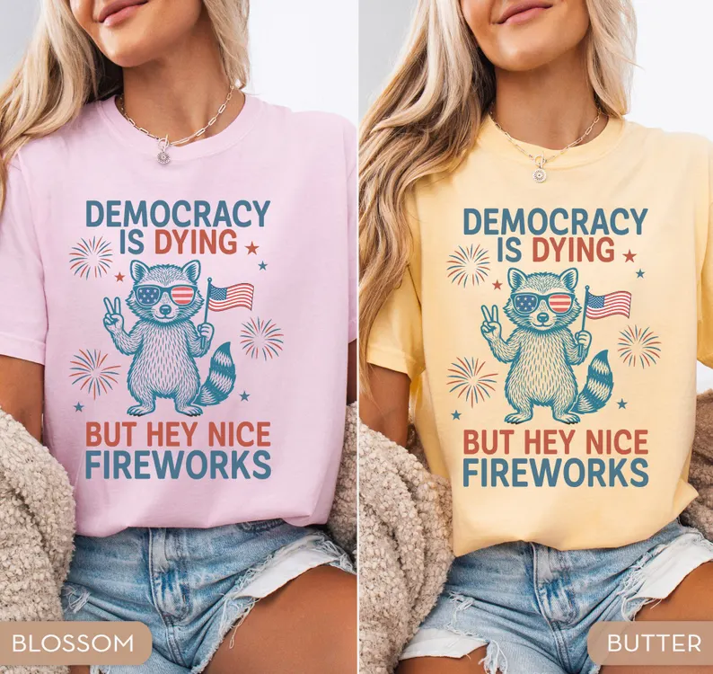 Funny Protest Raccoon Shirt – Comfort Colors® USA Tee