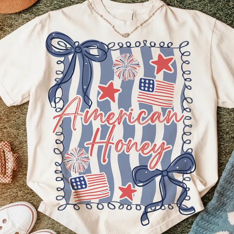 American Honey Coquette Tee – 4th of July Shirt