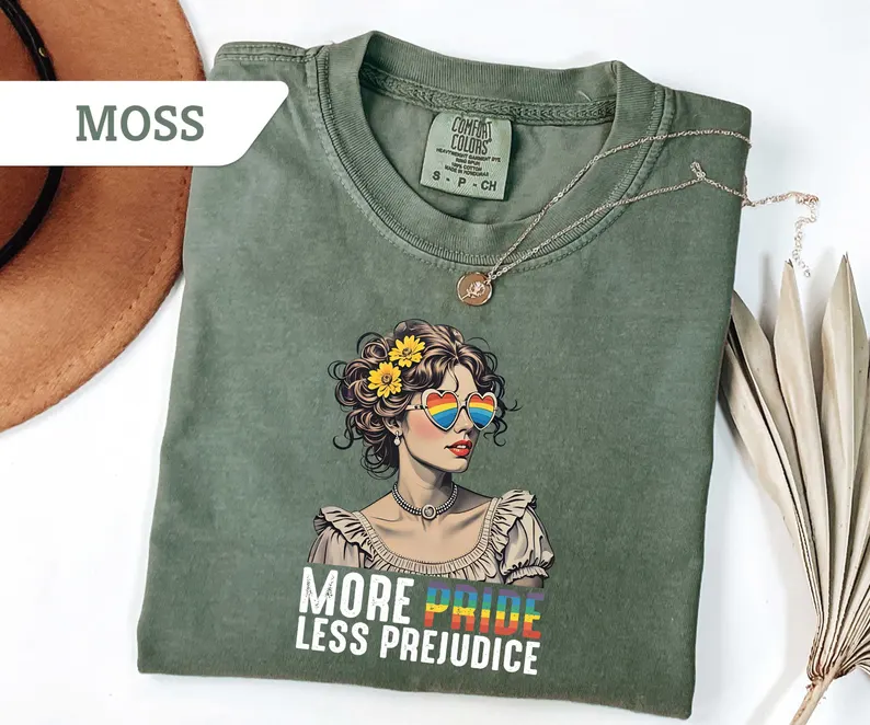 More Pride Less Prejudice Tee – Comfort Colors® Pride Shirt
