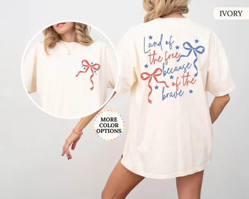 Coquette USA Tee – Land of the Free, Brave 4th of July