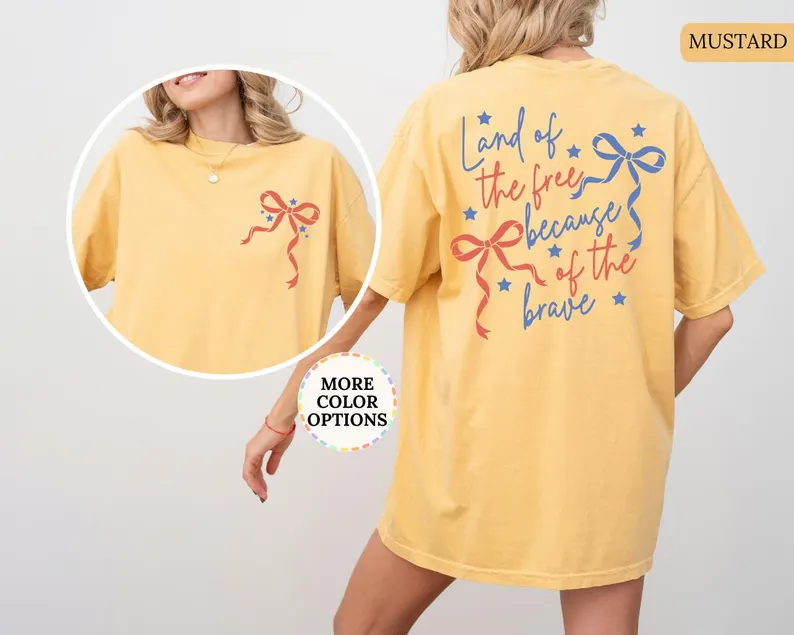 Coquette USA Tee – Land of the Free, Brave 4th of July