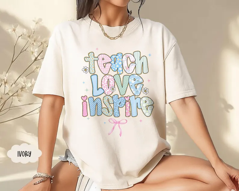 Teach Love Inspire Shirt – Comfort Colors® Teacher Tee
