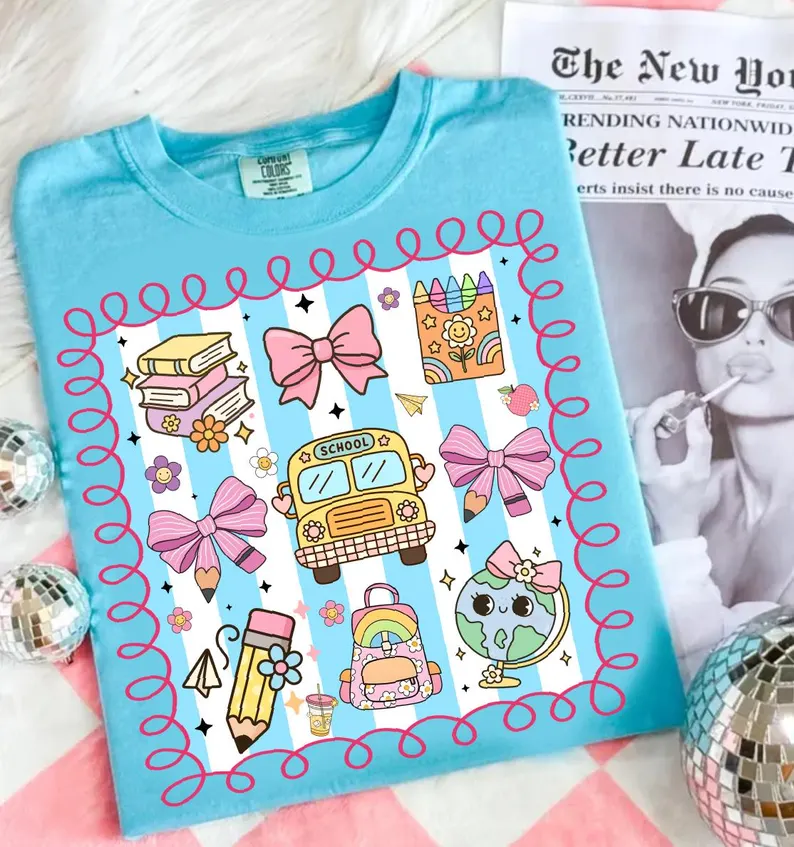 Preppy Coquette Back to School Shirt – Cute First Day Tee