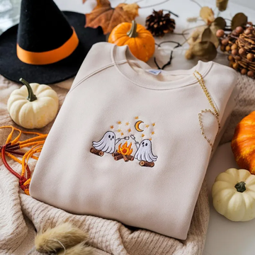 Halloween Outdoors Embroidered Shirt