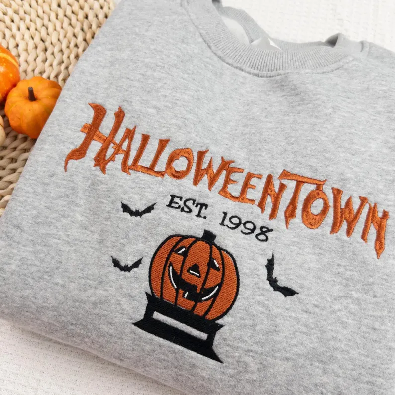 Cozy Spooky Town Halloween Sweatshirt