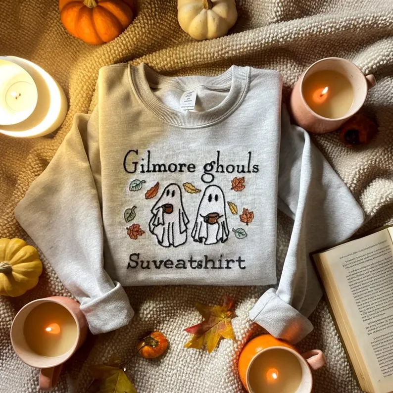 Gilmore Ghouls Embroidered Halloween Sweatshirt