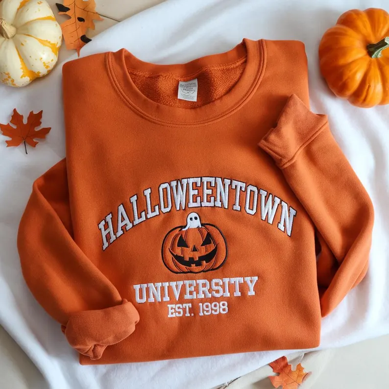 Embroidered Halloweentown Halloween Sweatshirt