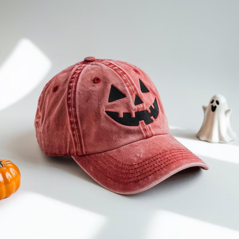 Pumpkin Embroidered Halloween Hat