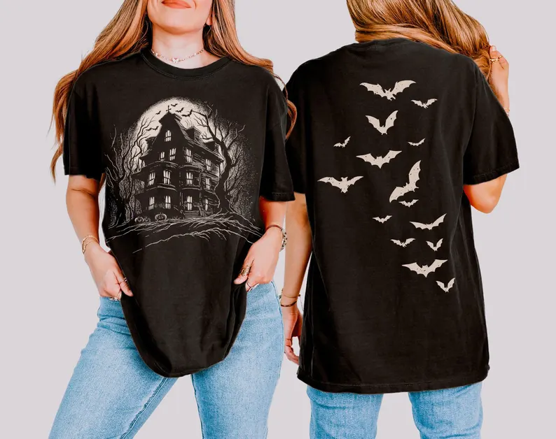 Vintage Haunted House Halloween Shirt
