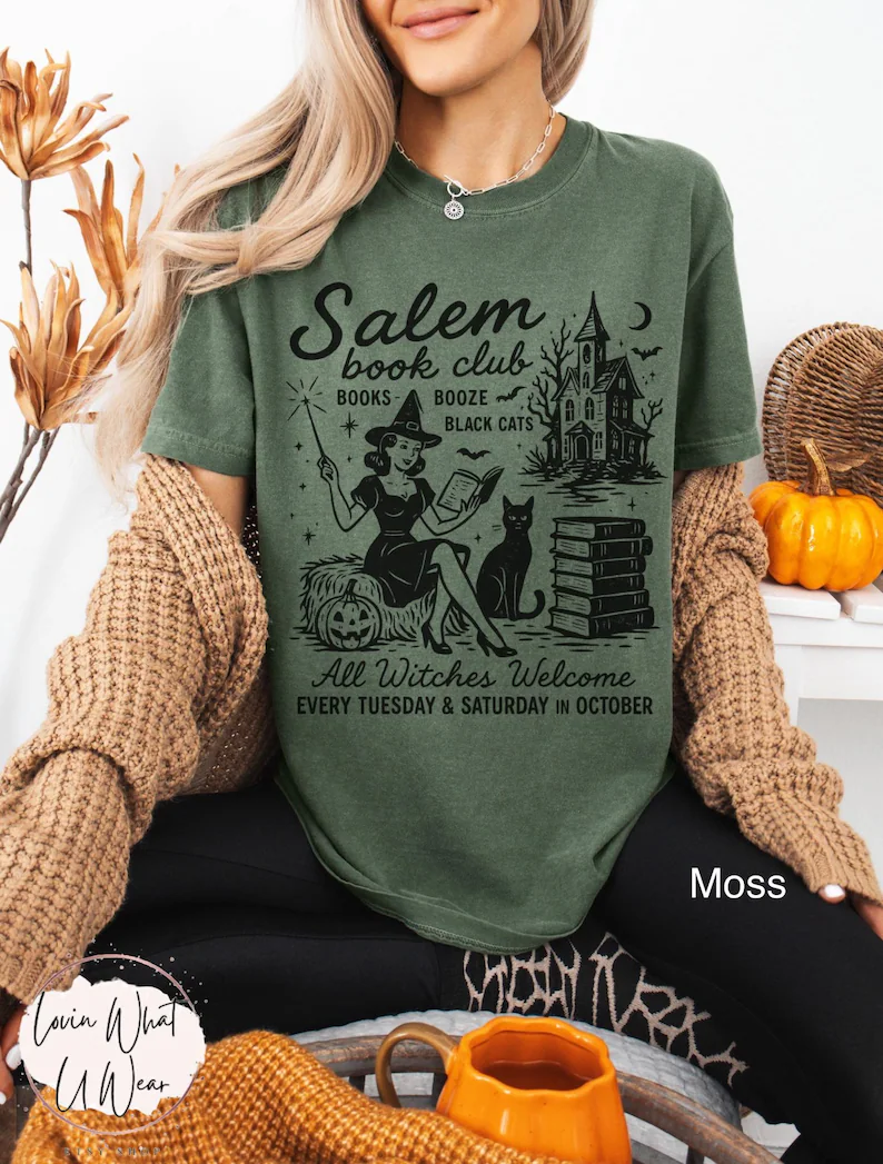 Comfort Colors Salem Book Club Halloween Shirt