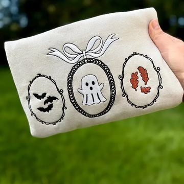 Trio Halloween Embroidery Frames, Spooky Sweatshirt