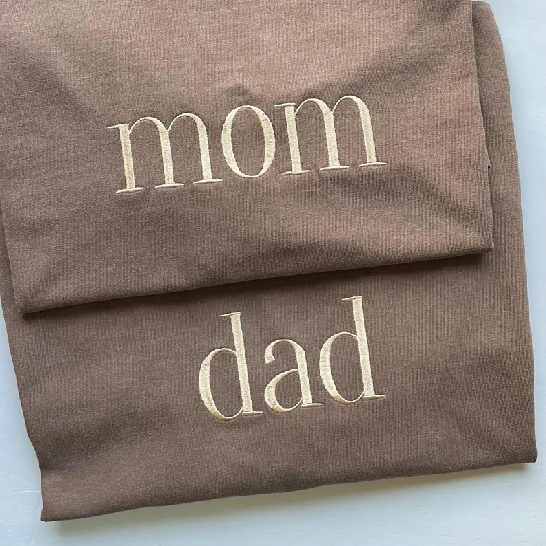 Custom Embroidered Parent Shirt – Premium Comfort Colors® Couple T-Shirt