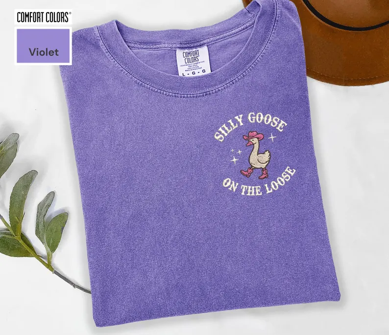 Comfort Colors® Goose Shirt – Western Silly Goose Premium Sweatshirt